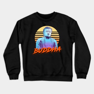 Buddha Retrowave Crewneck Sweatshirt